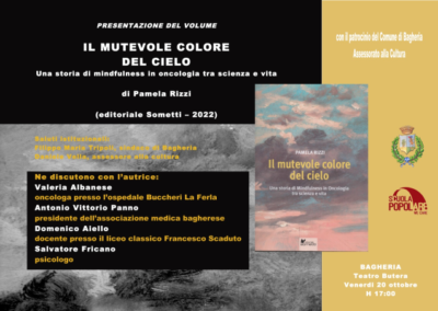 Presentation of Pamela Rizzi’s volume at the theater of Villa Butera – Friday 20 October at 5pm