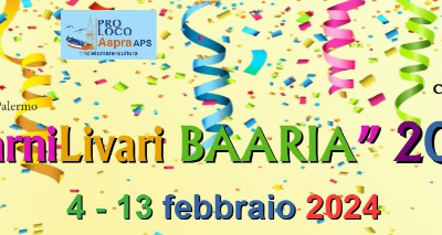 Bagheria si prepara a “CarniLivari Baaria 2024” – Al via il 4 Febbraio il programma di manifestazione carnascialesche