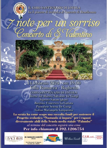Concerto di beneficenza di San Valentino a Villa Ramacca – Mercoledì 14 Febbraio alle ore 19,00