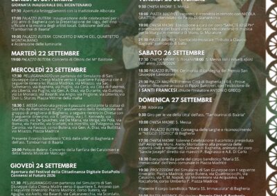 Festeggiamenti di San Giuseppe e Bicentenario di Bagheria (1826-2026) – Dal 21 al 28 settembre 2026